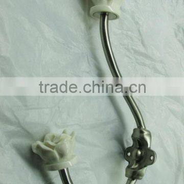 elegant ceramic flower decorative robe hooks clothing hanger