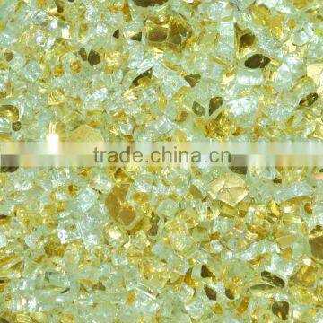 Hi Chipper 1/4 Inch Gold Reflective Fire Glass