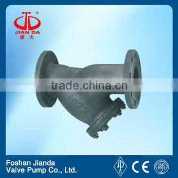 Cast iron y type flange strainer