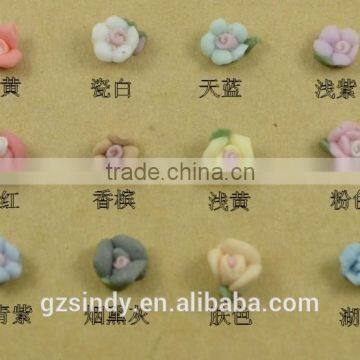 500pcs Five-petaled Bulk Packaging Wholesale Nails Art 3D Ceramic Flower for Nail ZX:TC819 photo-2