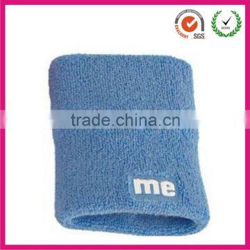 Factory 2013 hot selling high quality 100% cotton sports wrist sweatband