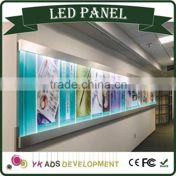 LED ceiling panel light has Any color available with LED Crystal Light Frame uses include advertising or decoration