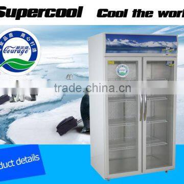 LC/S 1200K Used Glass Door Display Freezers Drink Milk Drug Fridge Solid Door Vertical Display Freezer photo-2