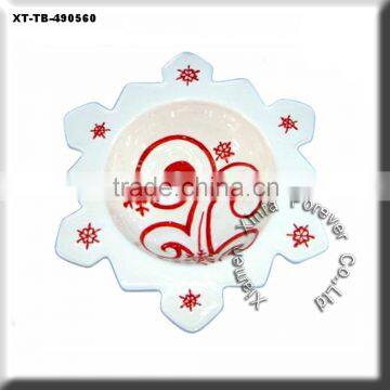 houseware cone 04 low-fire ceramic biscuit snowflake plate