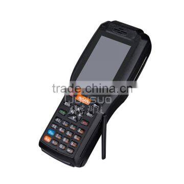 Touch screen android handheld barcode PDA wireless with thermal printer and IC card reader