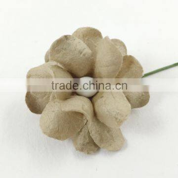 Soft Brown, Taupe Small Handmade Mulberry Paper Flower, Wedding Party, Scrap-booking Crafts, Wholesale photo-2
