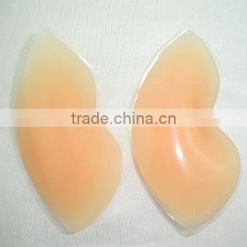 Nude S shape silicon bra pad silicone breast lift hot pads bra inserts in bra