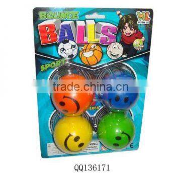 Smiling ball PU ball 6.3cm 4pcs