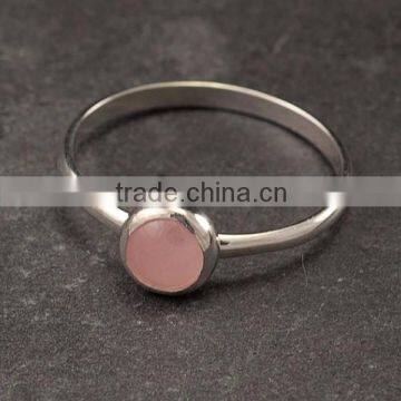 Fashion 925 Sterling Silver multi Pink Stone Ring