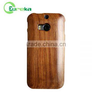 Great quality eco-friendly seperated design bamboo cell phone case for HTC one M8