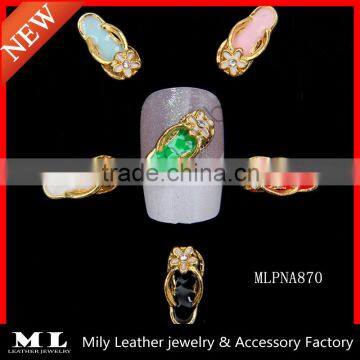 Chic flower slipper style 3D alloy metal nail arts design MLPNA870