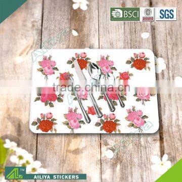 Hot selling eco-friendly kitchen advertising colorful promoting custom printed pp photo placemats