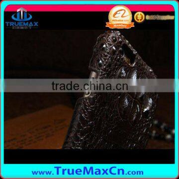 Hot Luxury Crocodile Grain Neck + Cow Leather Case for IPhone 6,New Leather Smart Phone Case With Wholesale Price