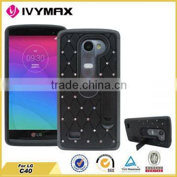 Hot Selling Models Diamond Stand Cover Case for lg C40 Leon