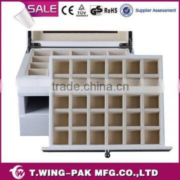 White Cufflink Box With Custom Box Portable Jewelry Display Cases Antique Cufflink Box Sales in Europe photo-6