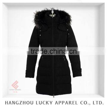 european style fashion real raccoon fur down jacket winter 2015 women LK15038