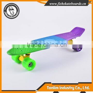 Professional skateboard manufacturer design your own 4 wheels skateboard plastic fish board