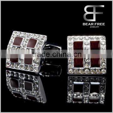 Men's Enamel Cufflinks Inlay CZ For Men Weddings Birthday Gifts