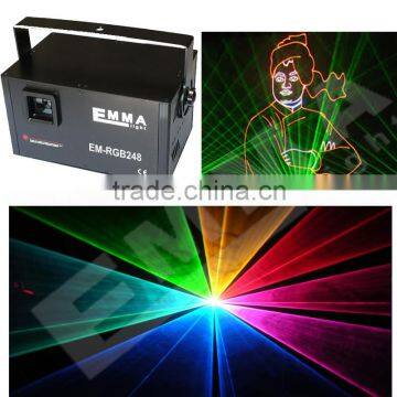 (now in stock) RGB 3000mW Laser Aurora 3D Effect SD Program Card ILDA 24CH DMX Kaleidoscope Animation Show Stage Lighting