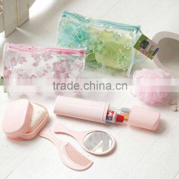 Multipurpose Waterproof Floral PVC Comestic Makeup Storage Travelling Bath Bag