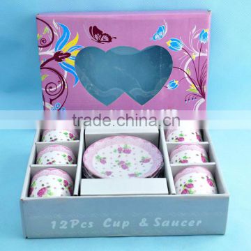 Gift box packing porcelain tea cup and saucer