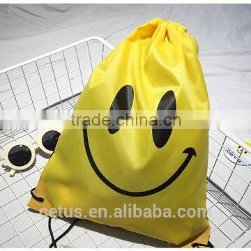 Fashionable Drawstring Nylon Yelllow Bag Backpack photo-4