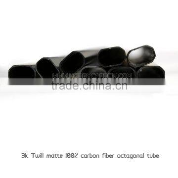 Customized 6*4*1000mm 3k Matte Twill/Plain 100% full carbon fiber octagonal tube pipe