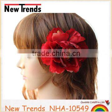 Hot sale fabric flower hair ornament stage dresses flower accessories