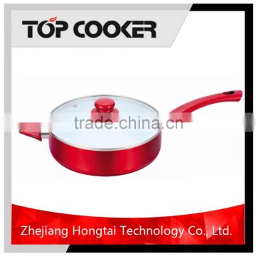 Press aluminum deep frying pan with straight body