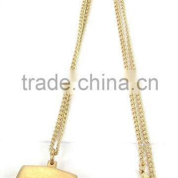 2015 High quality Metal square shaped solid perfume container /lip gloss necklace, various design, EN71, CPSIA, REACH, RoHS comp