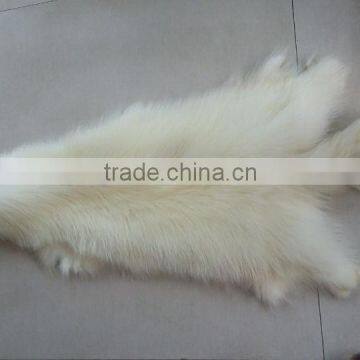 Genuine Animal Skin Raccoon Dog Fur / Real Natural Fur Skin / White Raccoon Skin photo-5