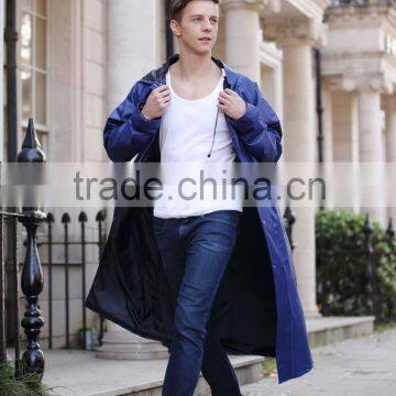 waterproof long raincoat for men