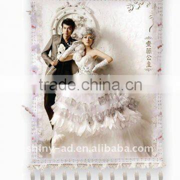 Wedding picture printing with cloth