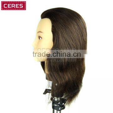 Professional Makeup 18-24 Inch Cheap 100% Human Hair Mannequin Head Training Head photo-2