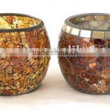 yellow color glass mosaic decoration ball