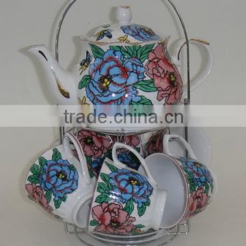 13PCS Decal Tea Set