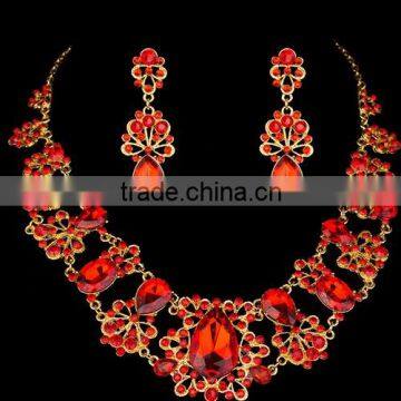 Fashion High Quality Luxury Bridal Necklace Earrings Tiara Wedding Jewelry Set photo-2
