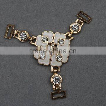 Women Slipper Decoration Accessories&Nickle free silver rhinestone bra front clip closure buckle