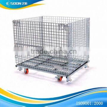 Box Wire Cage/wheel Metal Bin/pallet cargo trolley