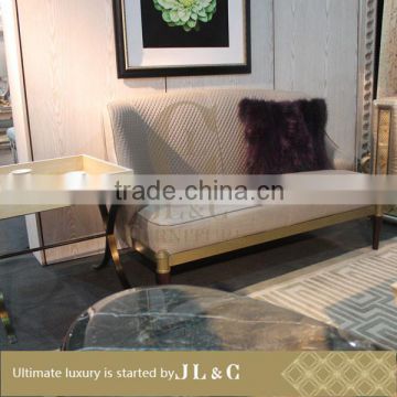 JS72-03 3 seats Sofa Antique Copper Color Stand in Living Room From JL&C Furniture Lastest Sofa Designs (China supplier)