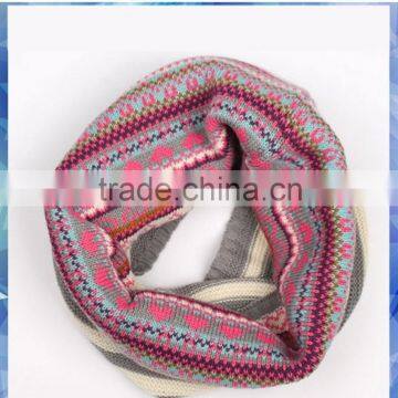 Fairisle Stripe Infinity Scarf,Fashion Knit Loop Scarf ,college Scarf photo-1