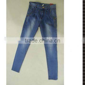 Light Blue Ladies Jeans Top Design With Unique Pocket photo-2