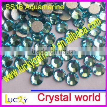 flat back rhinestone DIY nailart decoration crystal ss16 aquamarine