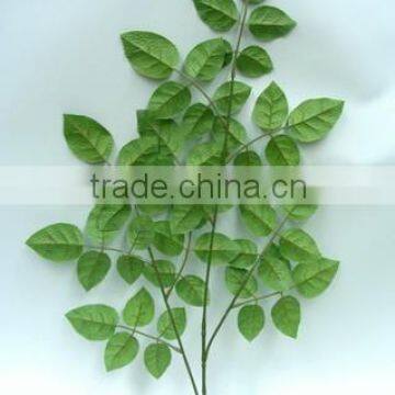 Fake Leaves For Decoration H59cm Green Artificial Rose Leaves Branch photo-4