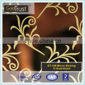 JIS 304 mirror etching stainless steel sheet building decoration