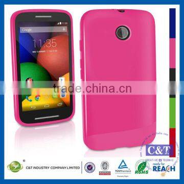 C&T Charming hot selling design colorful tpu gel case for moto e