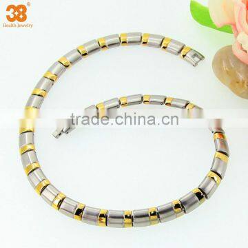 18 Inch magnetic titanium gold fashion necklace 2016