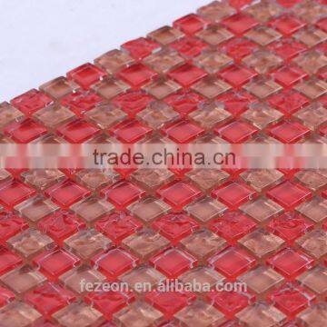 Red and Brown Modern Beautiful Crystal Glass Mosaic Pattern