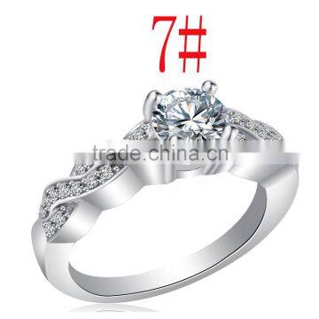 Sparkly Micro Pave Setting Good Quality Zircon Wedding Bands Twisted Ring For Unisex photo-4