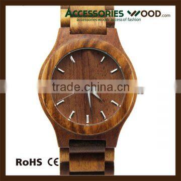 Two Colors Wood Wrist Wooden Watch With Calendar for Lady and Gentalman photo-2